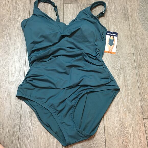 Lands' End Women's Dark Green One Piece Swimsuit size XXL NWT - Picture 1 of 10